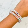 Multicolor Pearl Stretch Bracelet Set