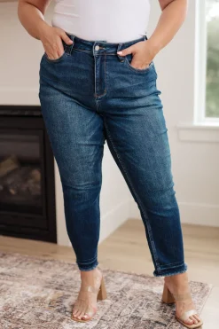 Phillipa High Rise Release Hem Slim Jeans by Judy Blue