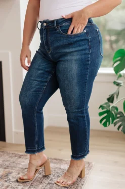 Phillipa High Rise Release Hem Slim Jeans by Judy Blue