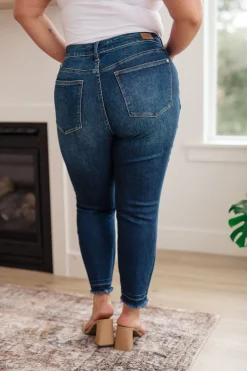 Phillipa High Rise Release Hem Slim Jeans by Judy Blue