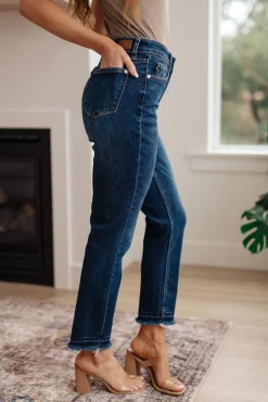 Phillipa High Rise Release Hem Slim Jeans by Judy Blue