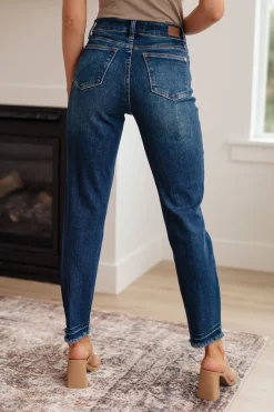 Phillipa High Rise Release Hem Slim Jeans by Judy Blue