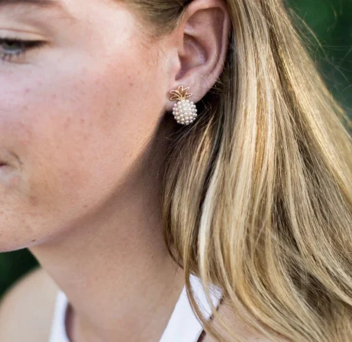 Pineapple Pearl Pop Studs
