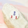 Pink Ribbon Signature Enamel Stud Earrings