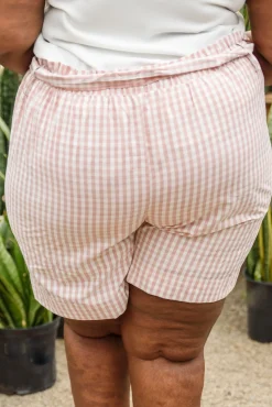 Prim & Pretty Gingham Tie Shorts
