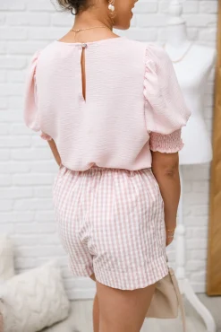 Prim & Pretty Gingham Tie Shorts