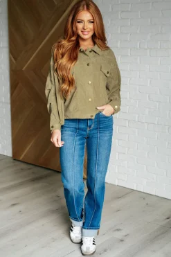 Primrose Corduroy Jacket in Olive
