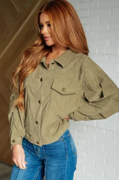 Primrose Corduroy Jacket in Olive