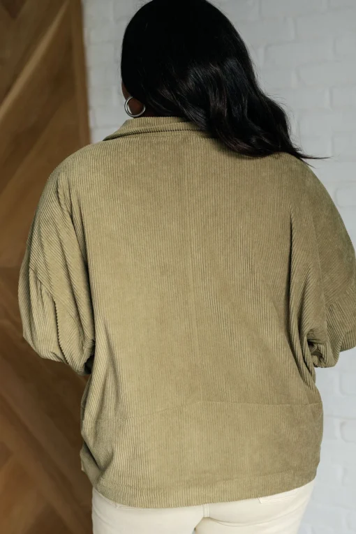 Primrose Corduroy Jacket in Olive