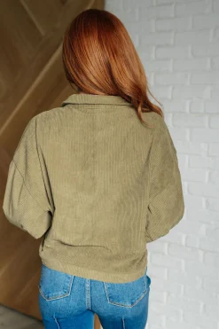 Primrose Corduroy Jacket in Olive