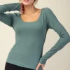Round Neck Long Sleeve Tee by Rae Mode - Fern Forest