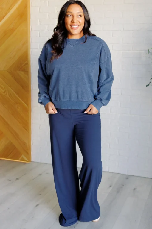 Shavasana Everyday Wide Leg Jumpsuit in Navy