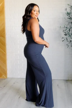 Shavasana Everyday Wide Leg Jumpsuit in Navy
