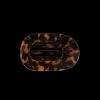 Small Teleties Flat Oval Clip - Tortoise