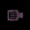 Small Teleties Flat Square Clip - Burgundy Bliss