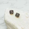 Snakeskin Glass Crystal Stud Earrings