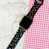 Sprinkles Printed Silicone Smart Watch Band - Black