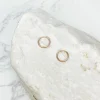 Stainless Steel Hoop Earrings - Rose Gold
