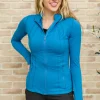 Staying Swift Activewear Jacket in Hawaiian Blue