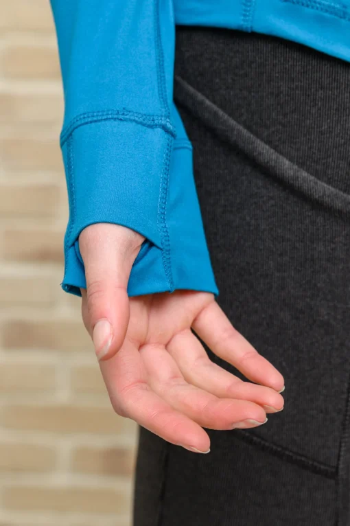 Staying Swift Activewear Jacket in Hawaiian Blue