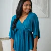 Storied Moments Draped Peplum Top in Teal (Ships in 1-2 Weeks)