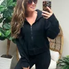 Sun or Shade Zip Up Jacket in Black