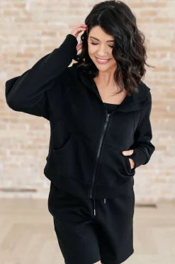 Sun or Shade Zip Up Jacket in Black