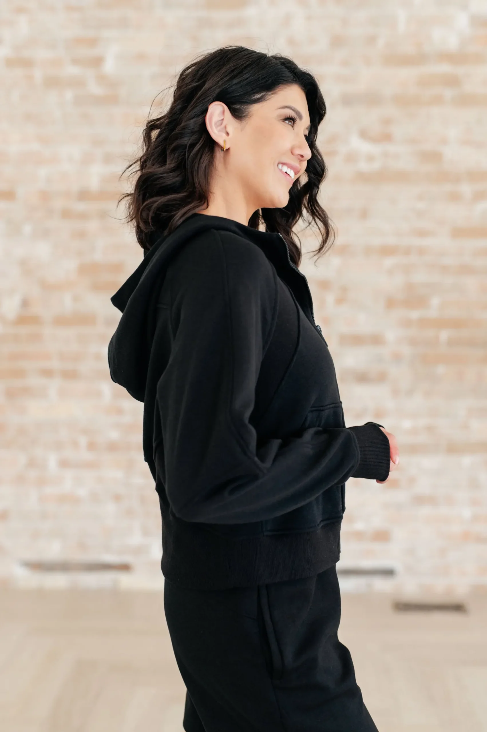 Sun or Shade Zip Up Jacket in Black