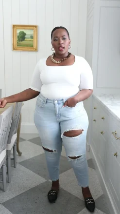 Super Light Destroyed Boyfriend Jeans by Judy Blue