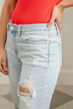 Super Light Destroyed Boyfriend Jeans by Judy Blue