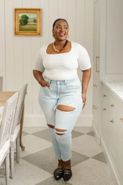 Super Light Destroyed Boyfriend Jeans by Judy Blue