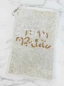 'Team Bride' Beaded Phone Crossbody