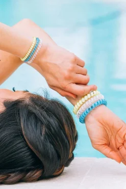 Teleties Hair Tie - Large Band Pack of 3 - Ocean Villa