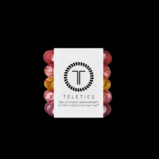 Teleties Hair Tie - Tiny Band Pack of 5 - Burgundy Bliss