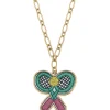 Tennis Racket Patch Pendant Necklace