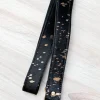 Textured Cowhide Purse Strap - Black & Rose Gold