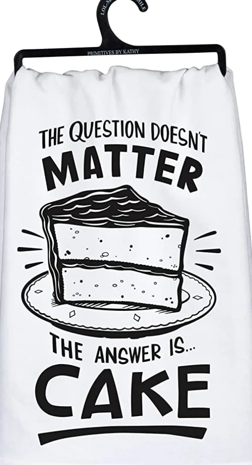 'The Answer Is Cake' Kitchen Towel