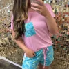 T-Shirt & Shorts Pajama Set by Simply Southern - Whale