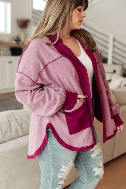 Two Hearts Jacket In Plum