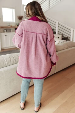 Two Hearts Jacket In Plum