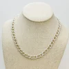 Two Tone Silver Plated Link Necklace