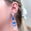 Vodka Bottle Crystal Dangle Earrings