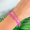 Wave Bangle Set of 3 - Pink