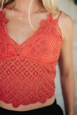 Wild And Free Crop Top in Rust