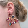 '21' Birthday Glitzy Sequin Dangle Earrings