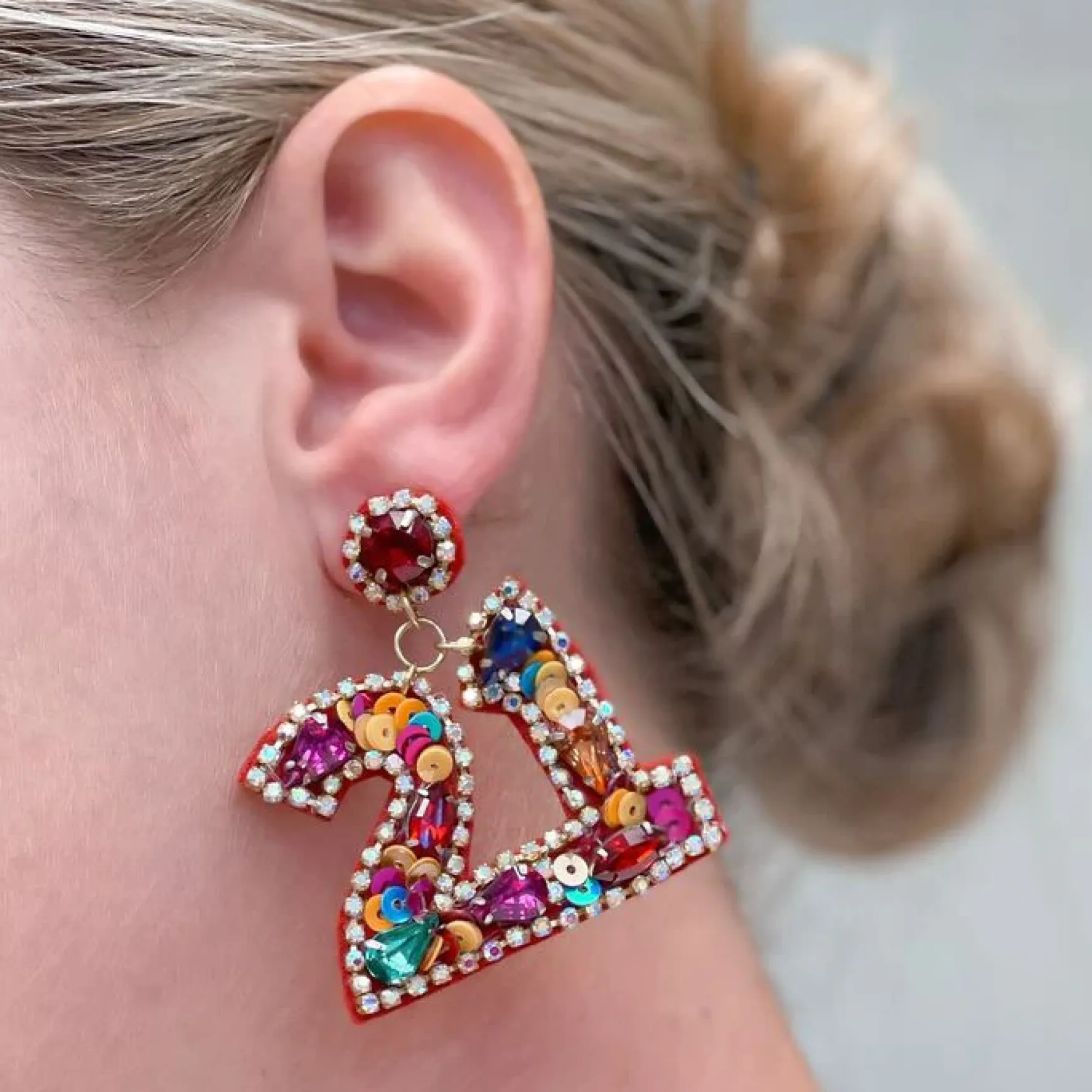 '21' Birthday Glitzy Sequin Dangle Earrings