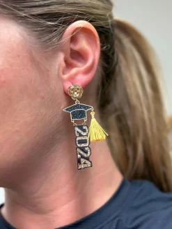 '2024' Graduation Dangle Earrings