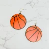 Acrylic Basketball Dangle Earrings