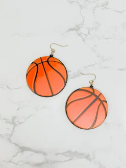 Acrylic Basketball Dangle Earrings