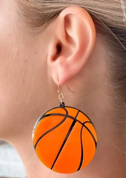 Acrylic Basketball Dangle Earrings